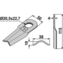Couteau rotatif pour faucheuse ELHO 505075 adaptable - BlackSteel©