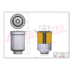 Filtre à gasoil adaptable HIFI FILTER SN25037