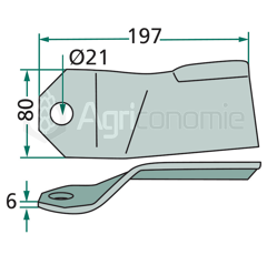 Fléau pour broyeur JOSKIN J87191.00 adaptable