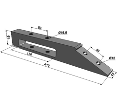 Scharträger für Tiefenlockerer QUIVOGNE SOC00038 – Nachbau