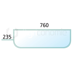 Vitre arrière pour machine agricole FENDT 515810050010 adaptable