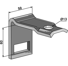 Bride de fixation MARSK-STIG 01010159 adaptable BlackSteel©