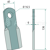 Couteau droit pour broyeur 136x40mm SICMA adaptable 