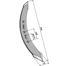 Grubberschar, gedreht - rechts 10110453 Amazone, Howard by BPT