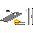 Couteau réversible pour faucheuse KUHN 56451210 adaptable - Blacksteel©