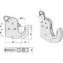 UL-Fanghaken Kat. 3 180652GI13 CBM passend für Claas, Renault