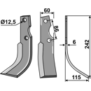 Fräsmesser Rechts 242 x 60 Kuhn Nachbau