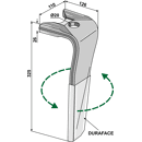 Kreiseleggenzinken,  beschichtet - links RH119LDURA Kuhn Nachbau