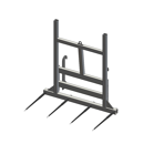 Pic bottes frontal Ø 45 mm pour type d'attelage JCB Q FIT adaptable