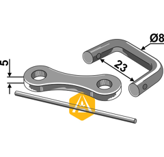 Kettenschloss Ø 8 x 23 mm für Düngerstreukette Nachbau  