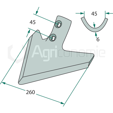 Schar K30 für Grubber KONGSKILDE - DOUBLET - RECORD 05000487 