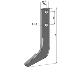 Fräshaken für Reihenfräse,Hartmetall beschichtet UNI501 