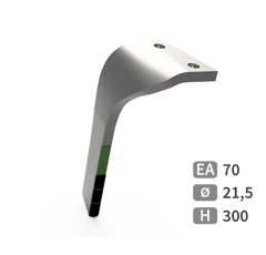 Dent de herse rotative Gauche plaquettes carbure avec rechargement LEMKEN 3377013 adaptable