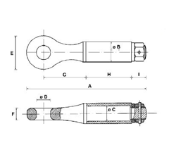 Anneau d'attelage tournant 2,5 T adaptable