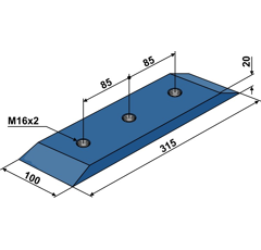 Meisselschar 3371685M Lemken Melior Nachbau