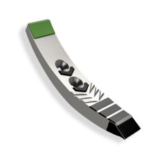 Soc de cultivateur réversible carbure, plaquettes arrière et latérale plus rechargement HORSCH 60034846 adaptable