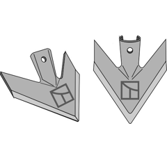 Soc à ailettes 223 mm pour déchaumeur adaptable - Blacksteel©