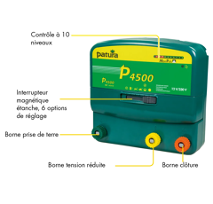 Electrificateur P4500 MaxiPuls multifonctions 230V + 12V | PATURA
