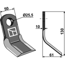 Couteau-Y pour broyeur 130x50mm OMARV adaptable - Blacksteel©