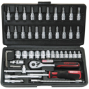 Coffret de 46 douilles et accessoires 1/4" chromemat | KS TOOLS