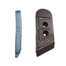 Pointe Gauche carbure et rechargement pour charrue RABEWERK MP 350 L adaptable