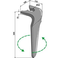 KE-Zinken, linke Ausführung RHBRE40L Breviglieri Nachbau