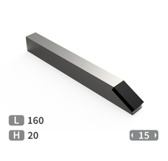 Embout de carrelet à souder carbure TOUTES MARQUES 160x20 mm adaptable