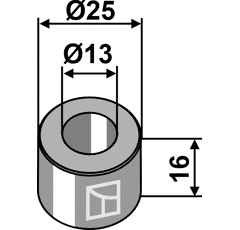 Entretoise 16x13 pour broyeur MAJOR adaptable - Blacksteel©