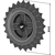 Roue dentée Ø 450 mm pour rouleau GÜTTLER 75420000 adaptable - BlackSteel©