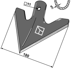 Hackschar 180mm - 40° - Mehrere Marken