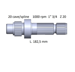 Arbre de prise de force pour tracteur CASE IH 47132584 adaptable