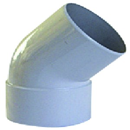 Coude male-femelle 45° Ø 80 mm - gris