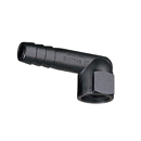 Raccord coudé fileté/cannelé en nylon adaptable