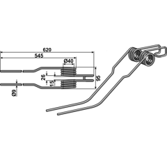 Dent pour faneuse DEUTZ-FAHR 06583910 adaptable