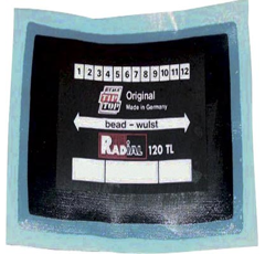 Emplatre pneu agricole 80 x 125 mm - 120 TL adaptable