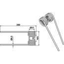 Dent de fenaison pour faneuse KUHN 58561900 adaptable - BlackSteel©