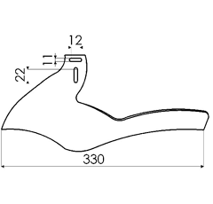 Lame droite de bineuse agricole DELFOSSE 5190 adaptable