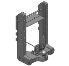 Lagerbock HVLB, Kugel 80,W= 390 S32, John Deere 6R, John Deere Grün, Scharmüller