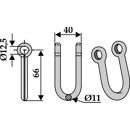 Schäkel 66 x 40 für Mulcher – Nachbau  