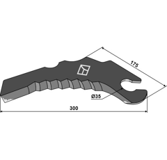 Lame pour presse à balle KRONE 282.732.0 adaptable - Blacksteel©