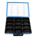 Spannstiftsortiment im Metall Kasten500 Stück, 12 fach sortiertvon  Ø 2mm bis Ø 6mm verschiedene Längen 