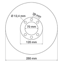 Disque de frein pour chargeur télescopique MERLO 021590 adaptable