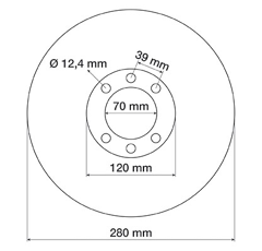 Disque de frein pour chargeur télescopique MERLO 021590 adaptable