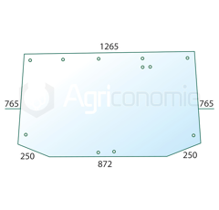 Vitre arrière pour machine agricole SAME 0.007.5181.0/20 adaptable