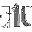 Fräsmesser Links 145 x 45 Bertolini Nachbau
