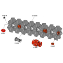 Train de disques assembles avec disques ondulés 1885 mm adaptable - BlackSteel©