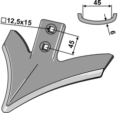Flügelschar 310 mm für Grubber Nachbau