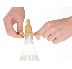 Tétine pour bouteille caoutchouc beige 60 mm
