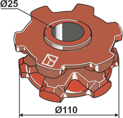Poulie de guidage pour épandeur MENGELE 03-023636 adaptable