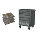 Werkstattwagen, 6 Schubladen, schwarz, inklusive Werkzeug, 214-tlg, BAHCO